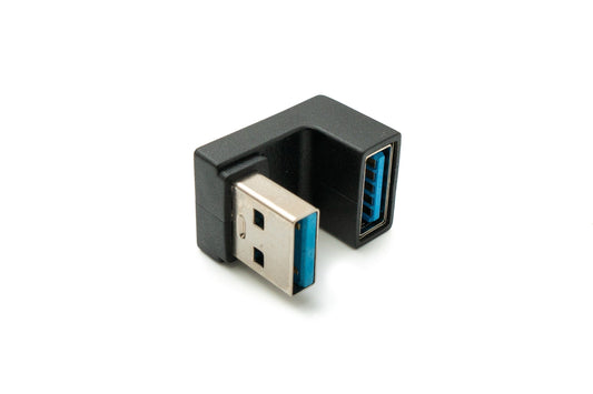 SYSTEM-S USB 3.0 Gen 2 U Turn 180° Adapter Typ A Buchse zu Stecker Kabel in Schwarz