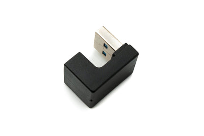 SYSTEM-S USB 3.0 Gen 2 U Turn 180° Adapter Type A Female to Male Cable in Black 
