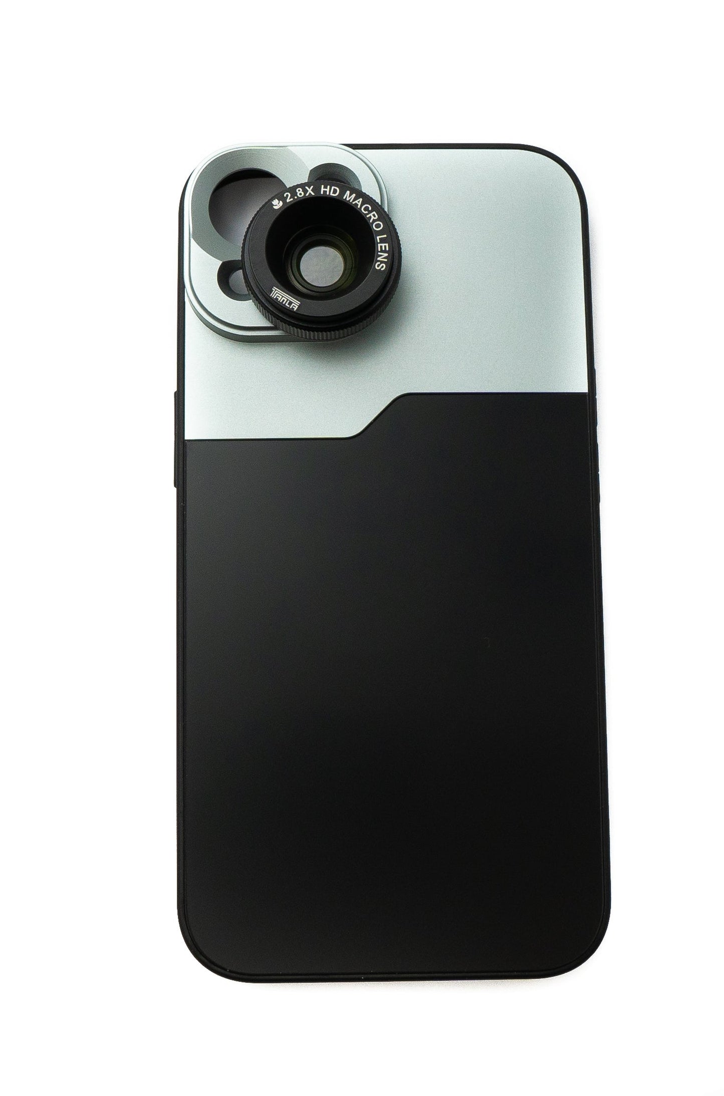 SYSTEM-S Makro Linse 2.8x HD Filter mit Hülle in Schwarz für iPhone 14
