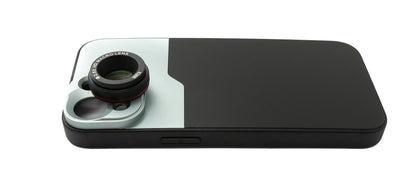 SYSTEM-S Makro Linse 2.8x HD Filter mit Hülle in Schwarz für iPhone 14