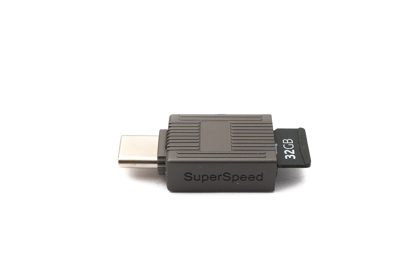 SYSTEM-S USB 3.1 Typ C Micro SD Karte Lesegerät Kartenleser SDXC Adapter in Grau