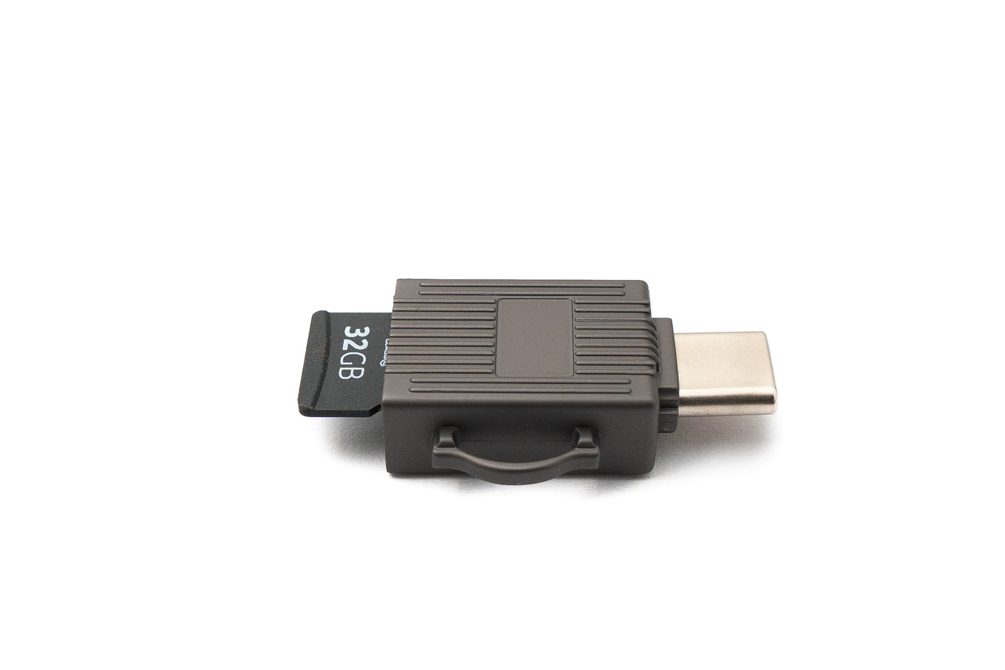 SYSTEM-S USB 3.1 Typ C Micro SD Karte Lesegerät Kartenleser SDXC Adapter in Grau