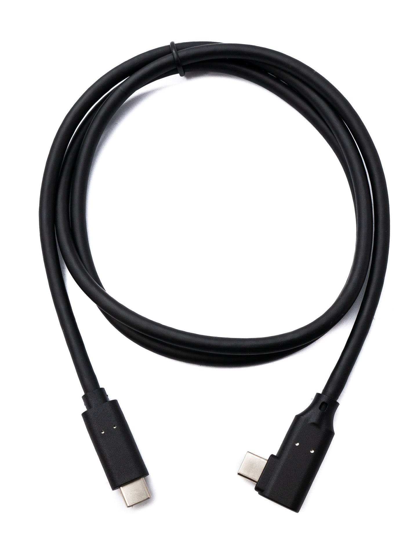 SYSTEM-S USB 3.2 Gen 1 Kabel 100 cm Typ C Stecker zu Stecker Winkel in Schwarz
