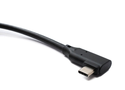 SYSTEM-S USB 3.2 Gen 1 Kabel 100 cm Typ C Stecker zu Stecker Winkel in Schwarz