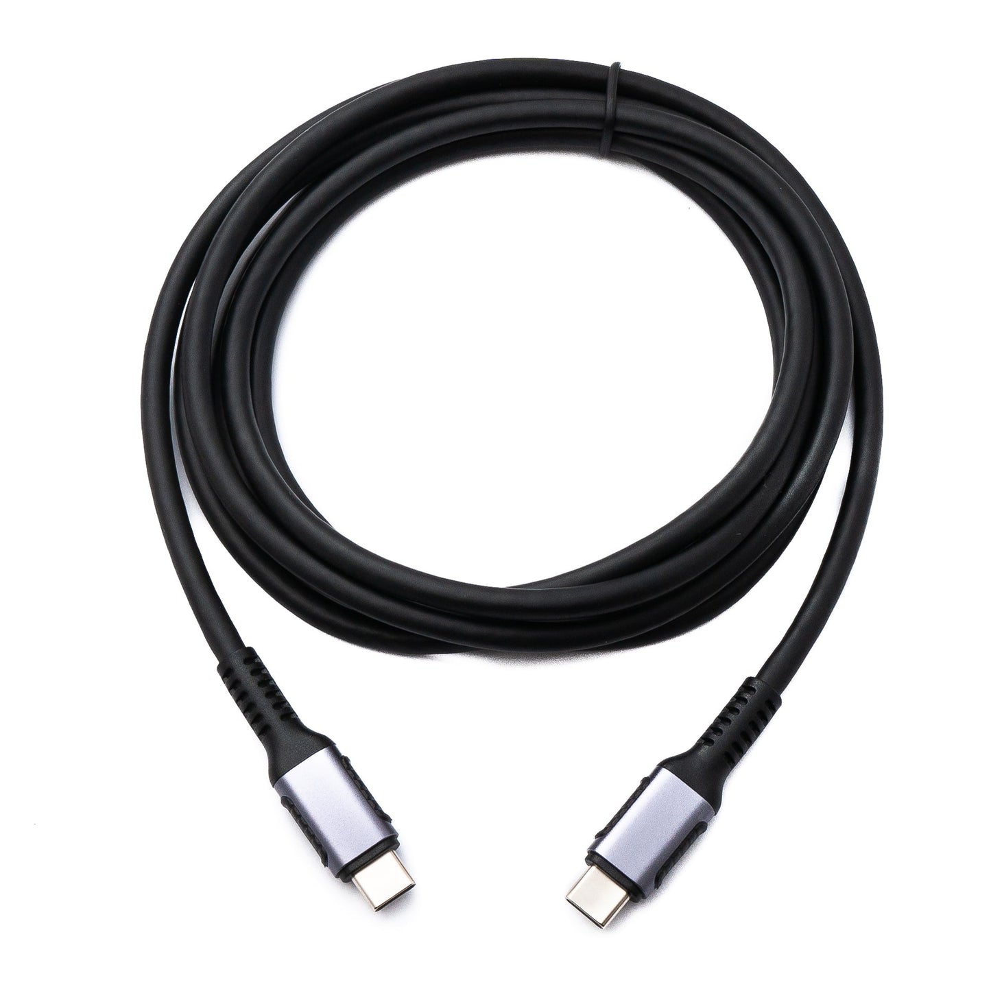 SYSTEM-S USB 3.2 Gen 1 Kabel 200 cm Typ C Stecker zu Stecker in Schwarz