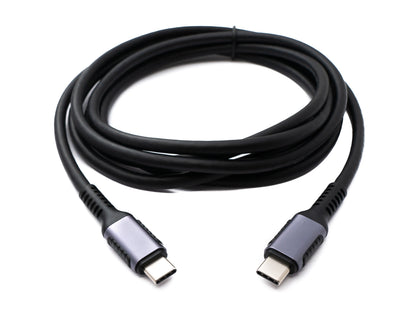 SYSTEM-S USB 3.2 Gen 1 Kabel 200 cm Typ C Stecker zu Stecker in Schwarz