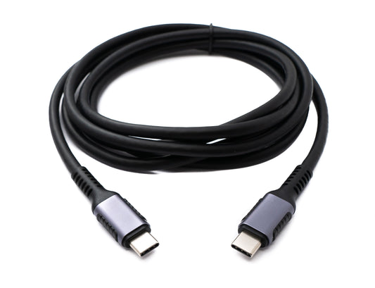 SYSTEM-S USB 3.2 Gen 1 Kabel 200 cm Typ C Stecker zu Stecker in Schwarz