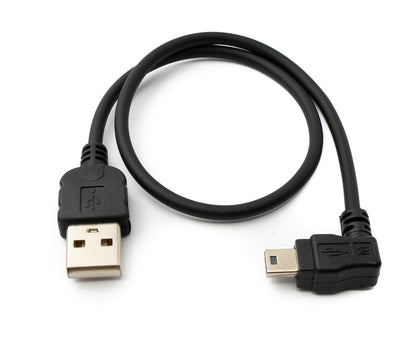 SYSTEM-S USB 2.0 Kabel 30 cm Mini B Buchse zu Typ A Stecker Winkel für Garmin