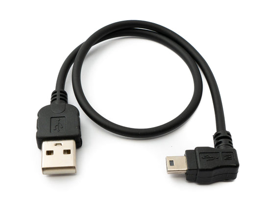 SYSTEM-S USB 2.0 Kabel 30 cm Mini B Buchse zu Typ A Stecker Winkel für Garmin