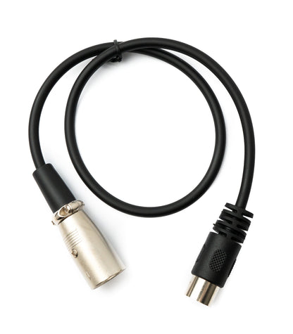 SYSTEM-S Audio Kabel 50 cm XLR 3 polig Stecker zu DIN 5 polig Stecker in Schwarz