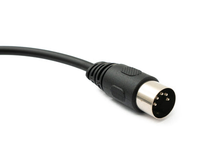 SYSTEM-S Audio Kabel 50 cm XLR 3 polig Stecker zu DIN 5 polig Stecker in Schwarz
