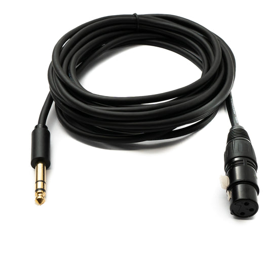 SYSTEM-S Audio Kabel 5 m XLR 3 polig Buchse zu 6.35 mm Klinke Stecker AUX