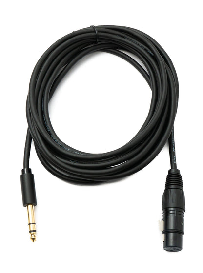 SYSTEM-S Audio Kabel 5 m XLR 3 polig Buchse zu 6.35 mm Klinke Stecker AUX