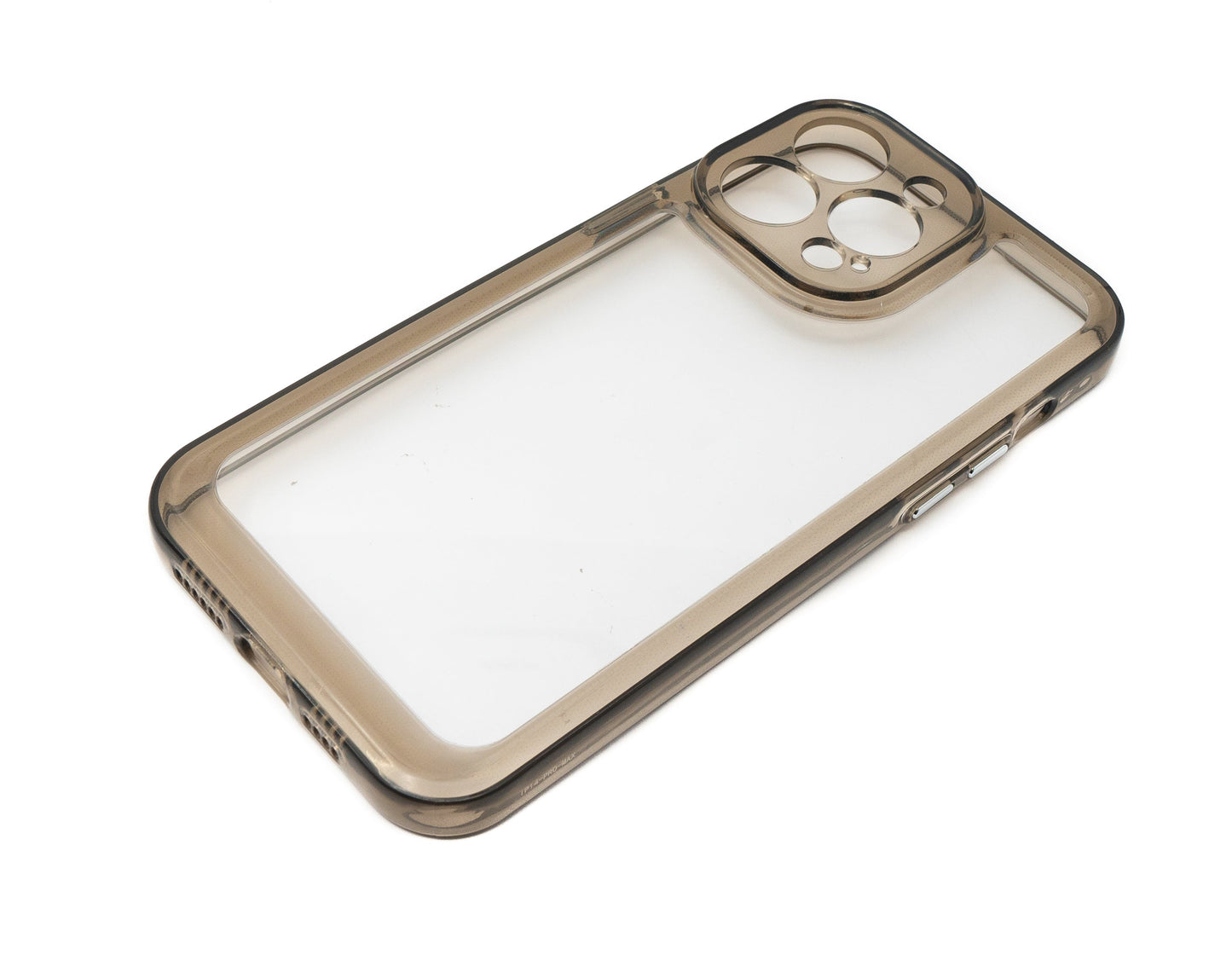 SYSTEM-S Schutzhülle stoßfest TPU Silikon Schwarz Transparent Hülle für iPhone 14 Pro Max
