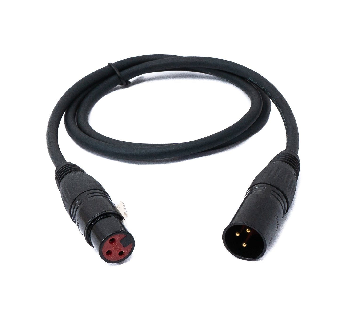 SYSTEM-S Audio Kabel 100 cm XLR 3 polig Stecker zu Buchse AUX in Schwarz