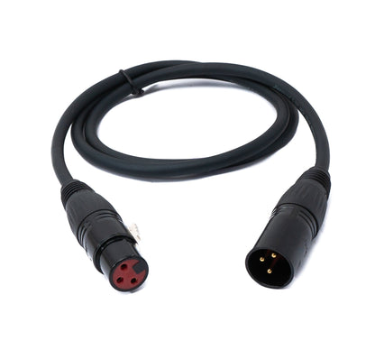 SYSTEM-S Audio Kabel 100 cm XLR 3 polig Stecker zu Buchse AUX in Schwarz