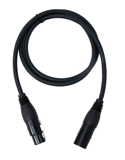 SYSTEM-S Audio Kabel 100 cm XLR 3 polig Stecker zu Buchse AUX in Schwarz