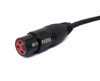 SYSTEM-S Audio Kabel 100 cm XLR 3 polig Stecker zu Buchse AUX in Schwarz