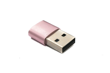 SYSTEM-S USB 3.1 adapter type C female to 2.0 type A male in pink