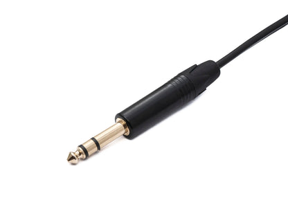 SYSTEM-S Audio Y Klinke Kabel 100 cm 2x 6,35 mm 2 polig Stecker zu 1x Stecker AUX
