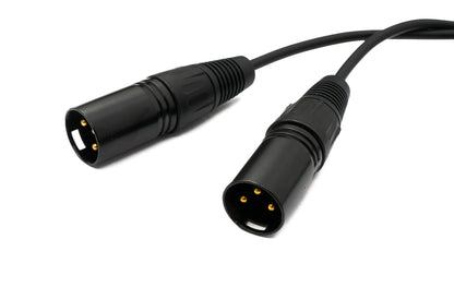 SYSTEM-S Y Audio XLR cable 100 cm 3-pin 2x plug to jack AUX 3.5 mm 3-pin TRS plug