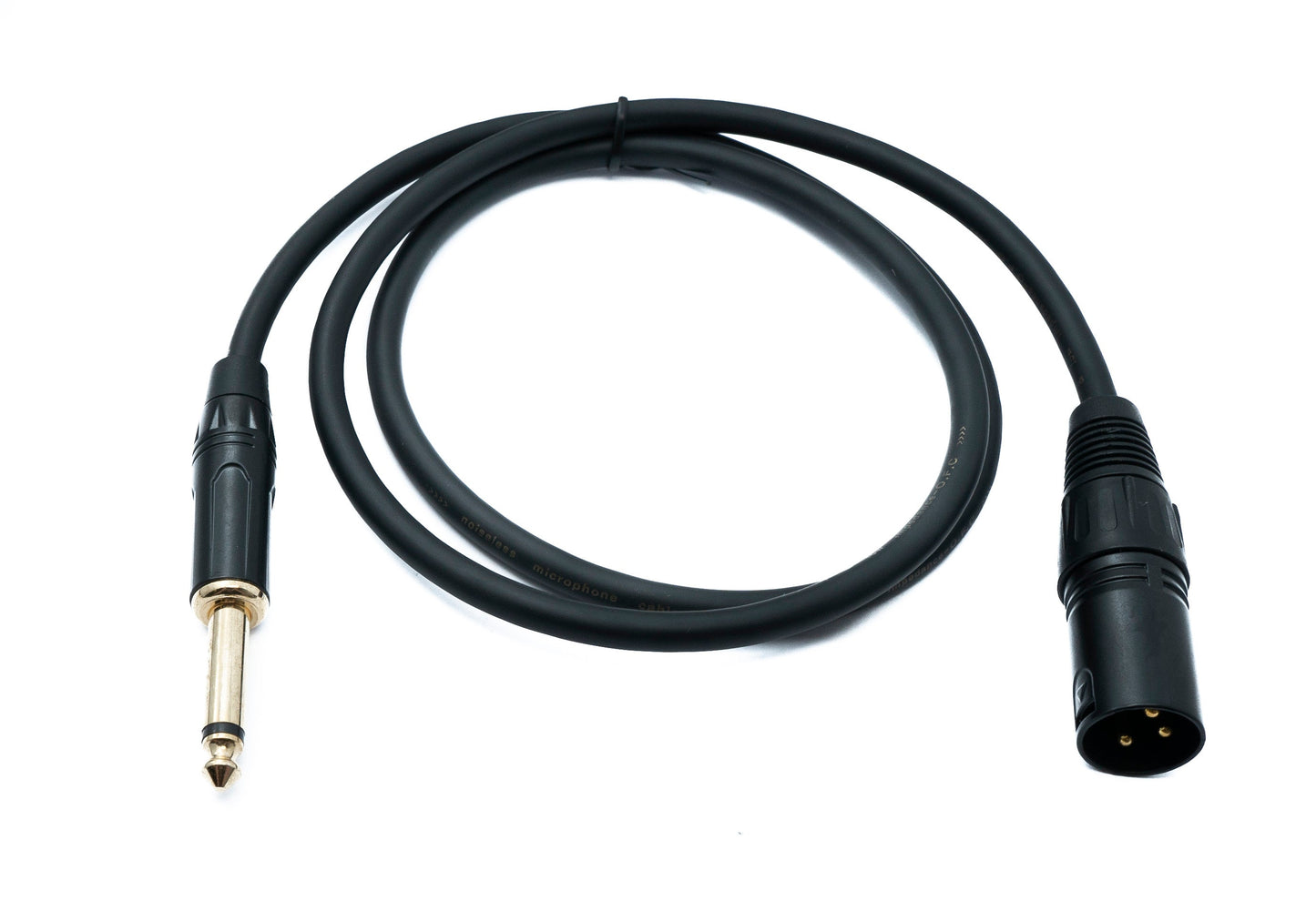 SYSTEM-S Audio XLR Kabel 100 cm 3 polig Stecker zu Klinke AUX 6,35 mm 2 polig TS Stecker