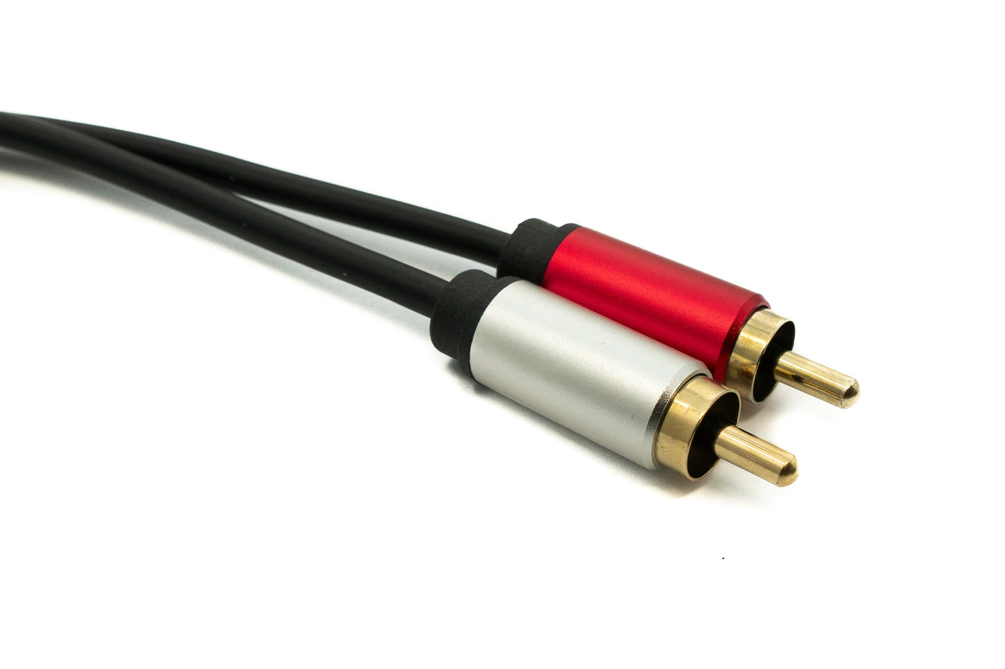 SYSTEM-S Audio Cinch 2 RCA Kabel 100 cm Stecker zu AUX Klinke 3,5 mm 3 polig Stecker