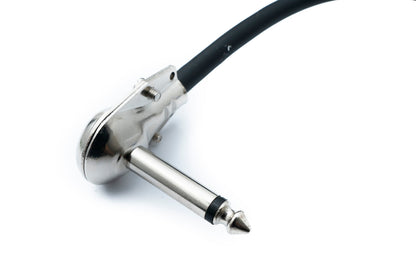 SYSTEM-S Audio Klinke Kabel 15 cm AUX 6,35 mm 2 polig Stecker zu Stecker Winkel Adapter