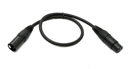 SYSTEM-S Audio XLR cable 50 cm 5-pin male to 3-pin female in black