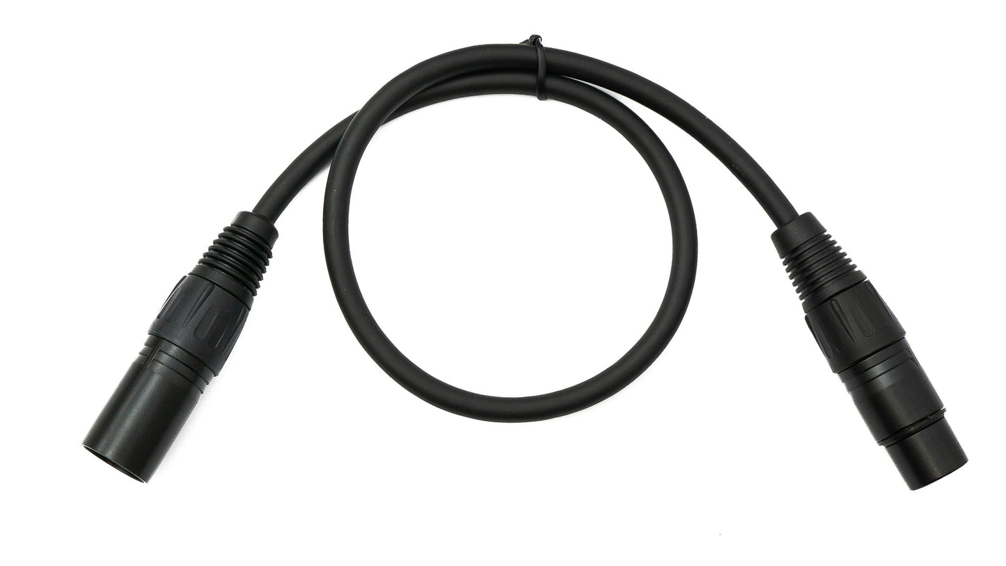 SYSTEM-S Audio XLR cable 50 cm 5-pin male to 3-pin female in black