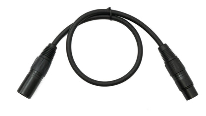 SYSTEM-S Audio XLR cable 50 cm 5-pin male to 3-pin female in black