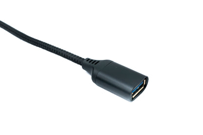 SYSTEM-S USB 3.0 Kabel 5 m Typ A Stecker zu Buchse geflochten 5 Gbit/s in Schwarz