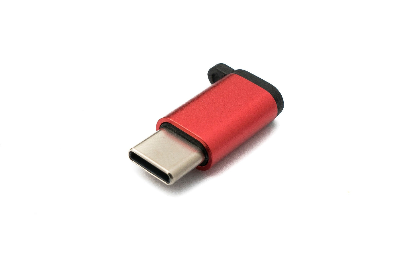 SYSTEM-S USB 3.1 Adapter Type C Male to 2.0 Micro B Female Chain in Red