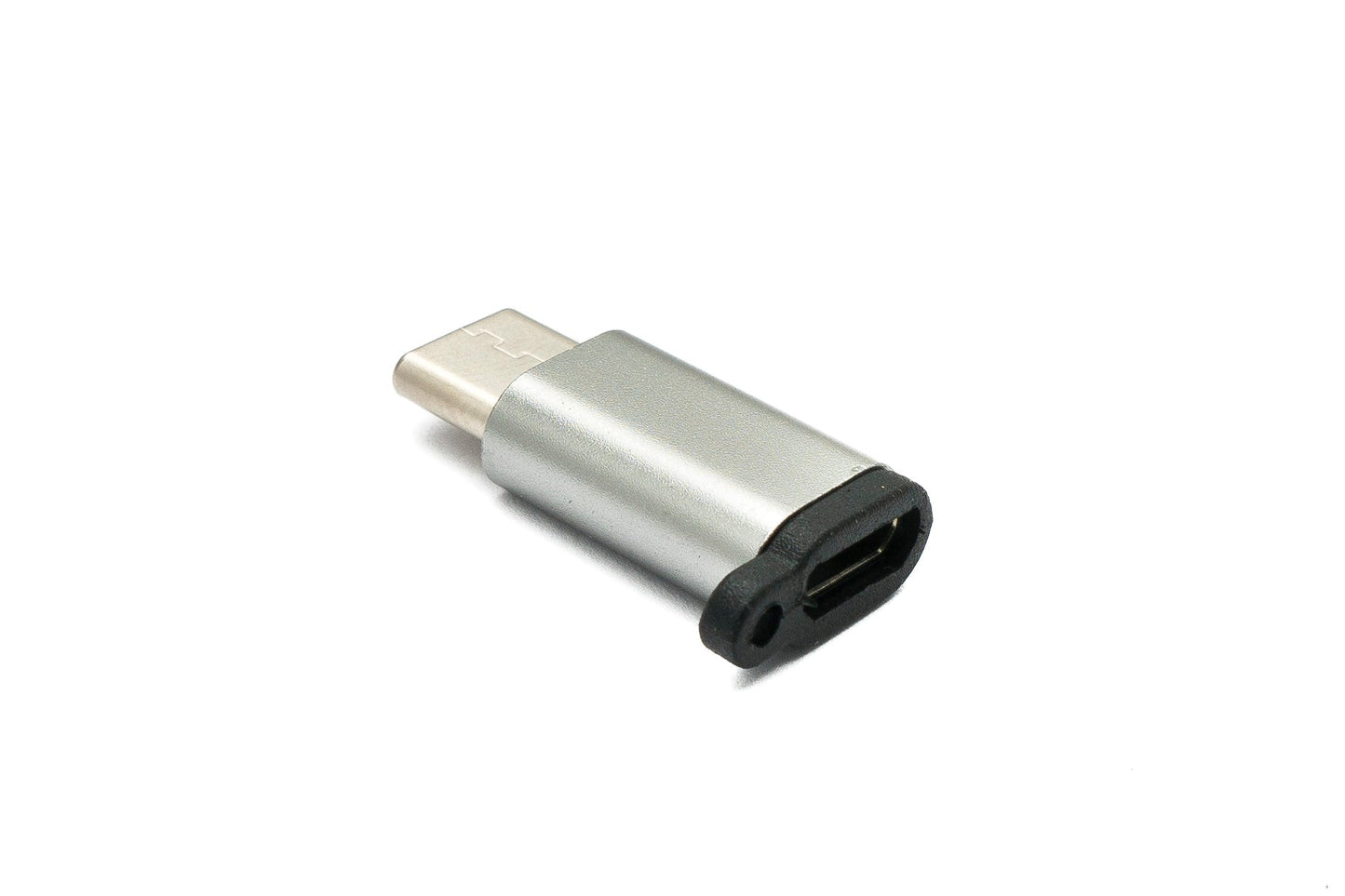 SYSTEM-S USB 3.1 Adapter Type C Male to 2.0 Micro B Female Chain in Gray