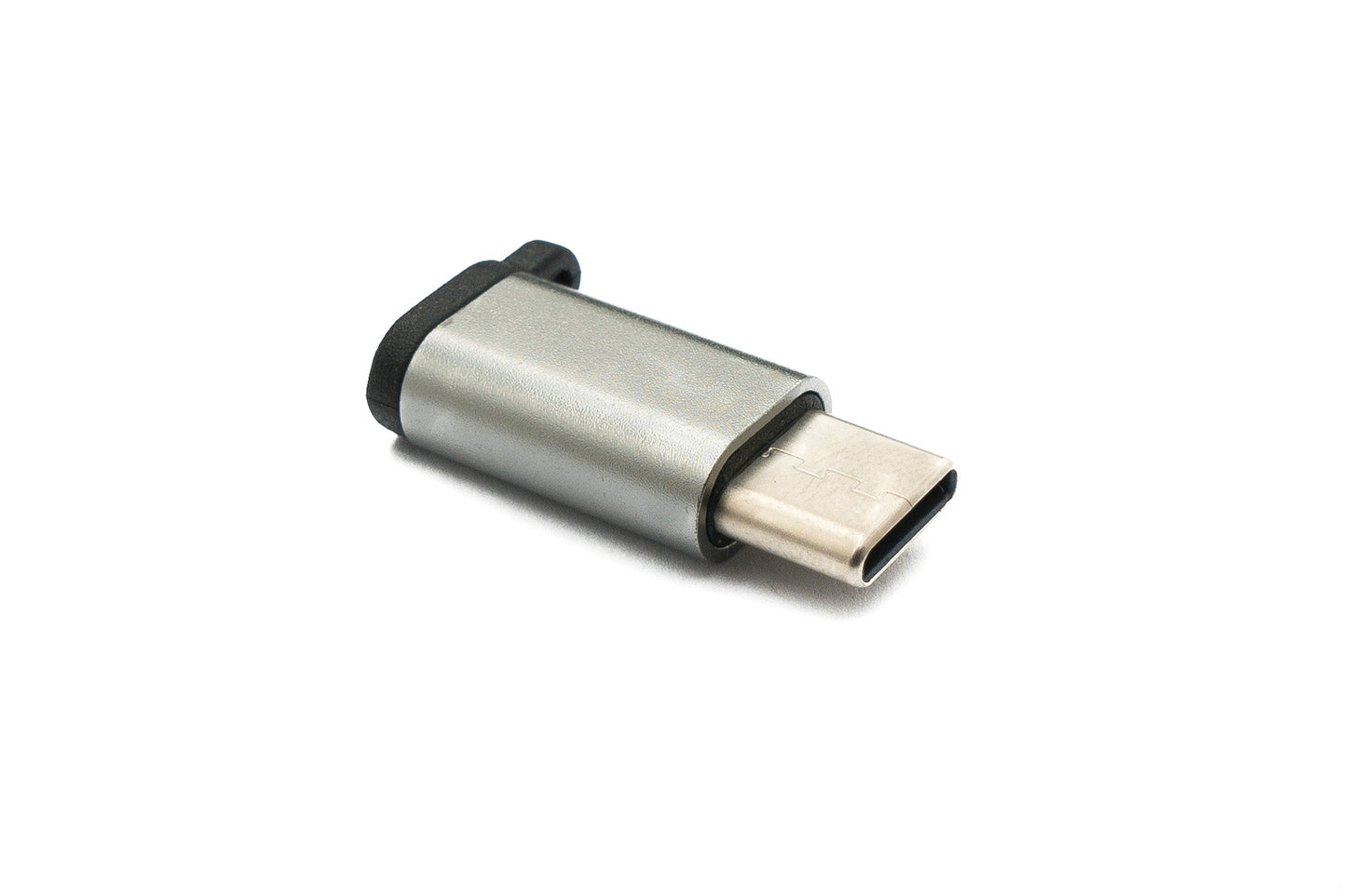 SYSTEM-S USB 3.1 Adapter Type C Male to 2.0 Micro B Female Chain in Gray