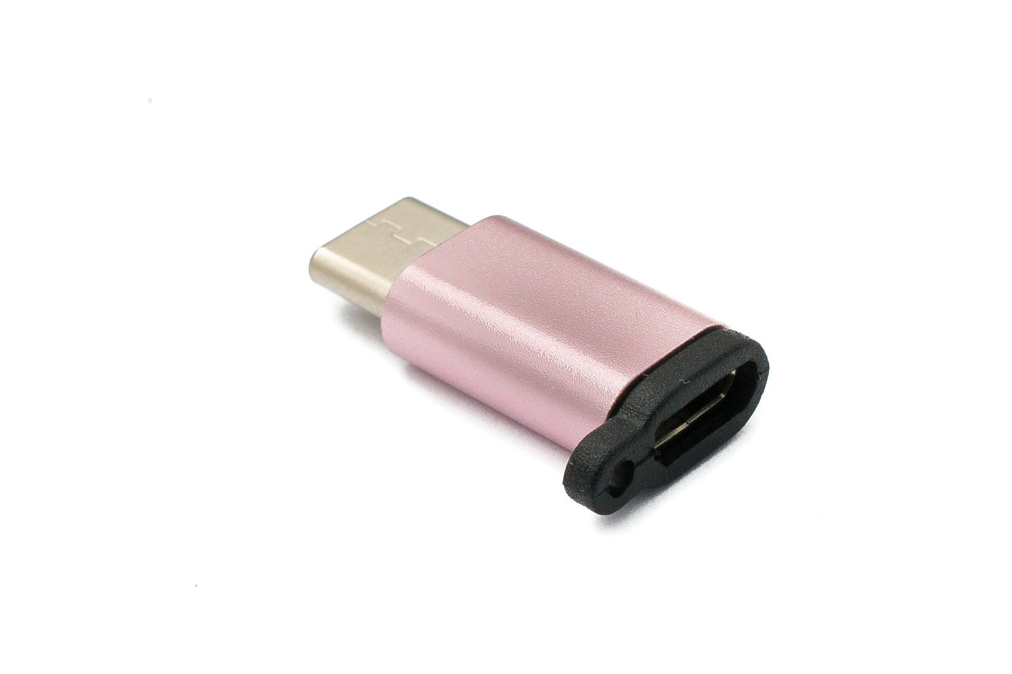 SYSTEM-S USB 3.1 Adapter Type C Male to 2.0 Micro B Female Chain in Pink