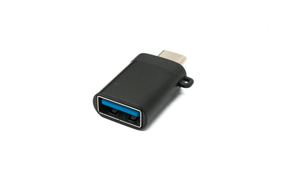 SYSTEM-S USB 3.1 Adapter Typ C Stecker zu 3.0 Typ A Buchse Schlaufe in Schwarz
