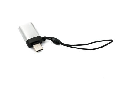 SYSTEM-S USB 3.1 adapter type C male to 3.0 type A female loop in anthracite