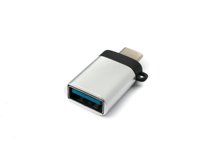 SYSTEM-S USB 3.1 adapter type C male to 3.0 type A female loop in anthracite
