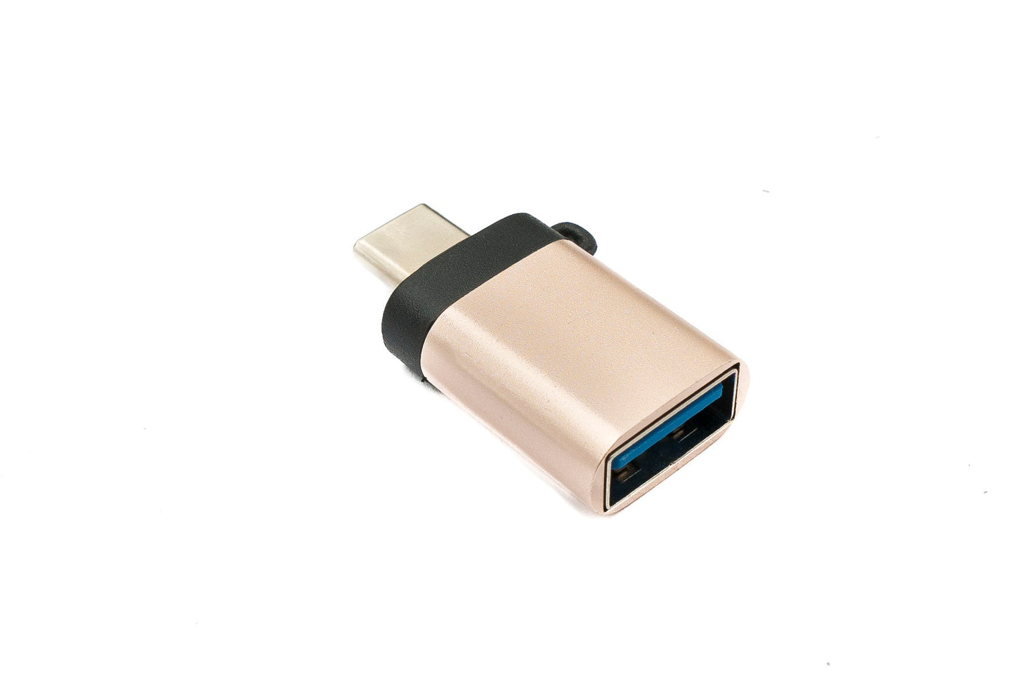 SYSTEM-S USB 3.1 Adapter Typ C Stecker zu 3.0 Typ A Buchse Schlaufe in Rosa Gelb