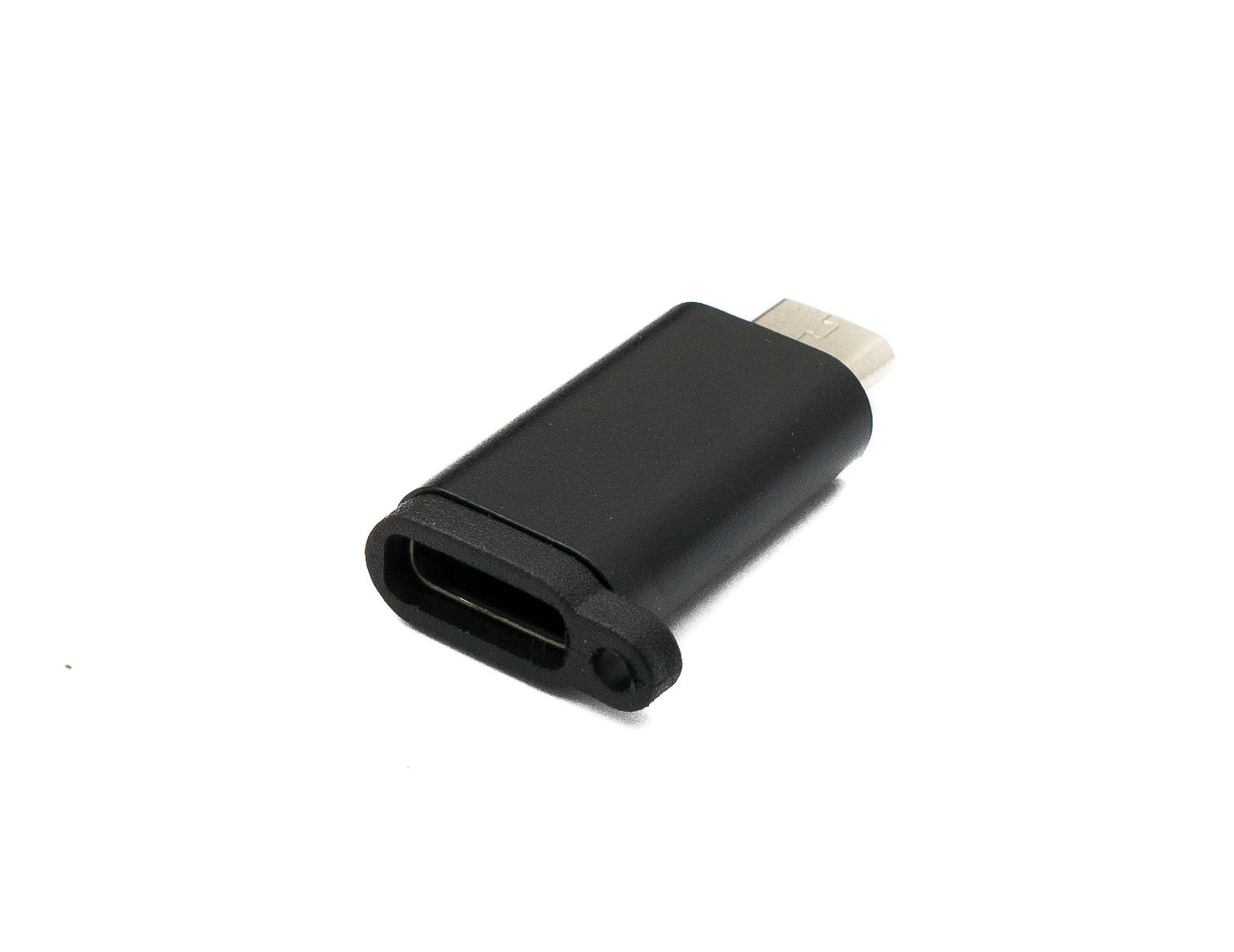 SYSTEM-S USB 3.1 Adapter Typ C Buchse zu 2.0 Micro B Stecker Schlaufe in Schwarz