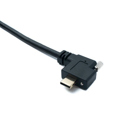 SYSTEM-S USB 3.1 Kabel 200 cm Typ C Stecker zu 3.0 A Stecker Winkel Left Right Angled