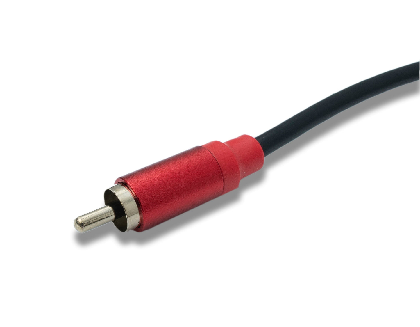 SYSTEM-S Y Cinch RCA Kabel 25 cm 1 polig Stecker zu 2x Stecker Audio in Schwarz