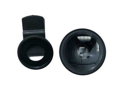 SYSTEM-S Makro Linse 0,45x Zoom Close Up Filter Kit mit Clip Beutel in Schwarz
