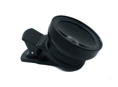 SYSTEM-S Makro Linse 0,45x Zoom Close Up Filter Kit mit Clip Beutel in Schwarz