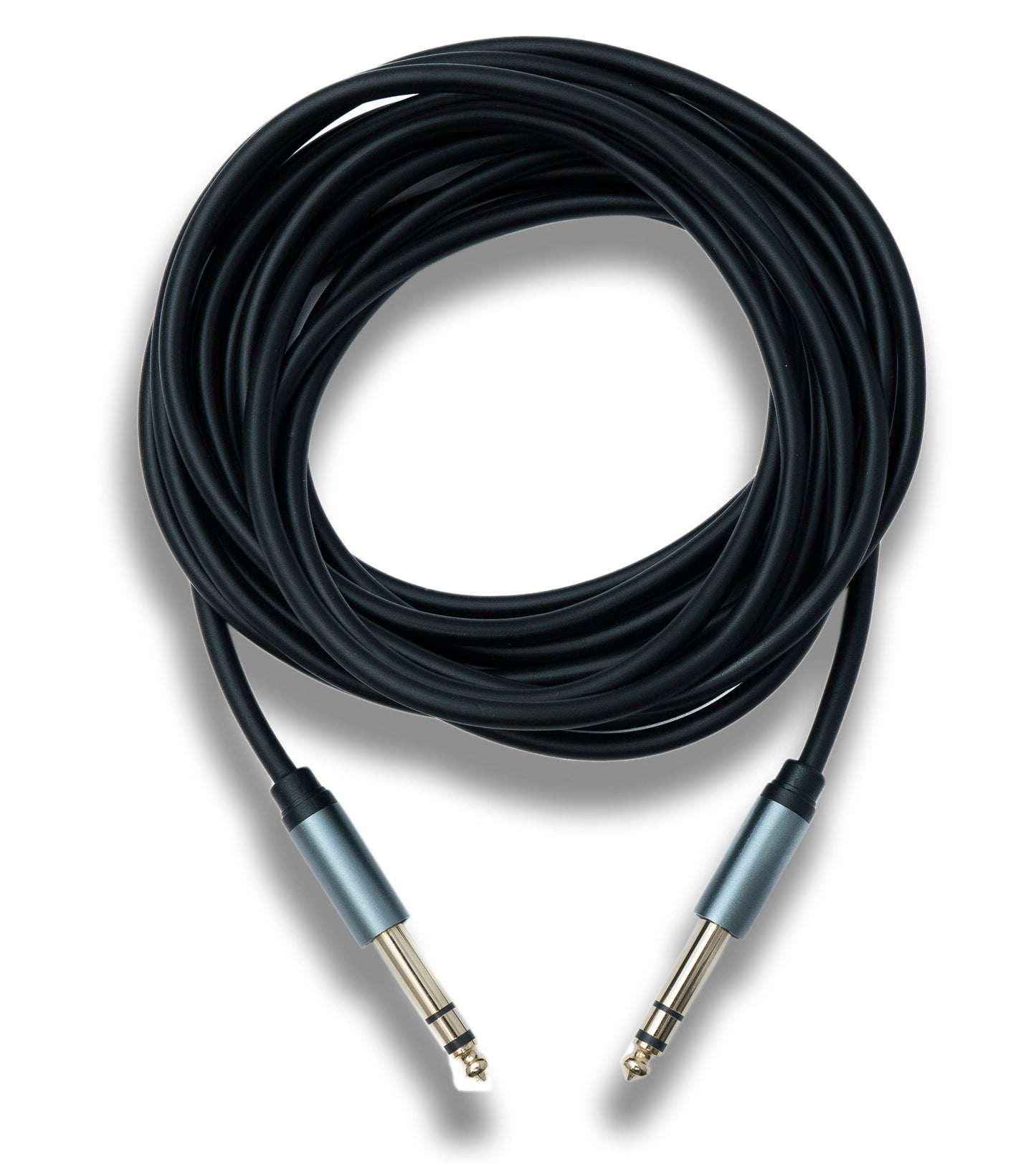 SYSTEM-S Audio Klinke Kabel 5 m AUX 6,35 mm 3 polig TRS Stecker zu Stecker Adapter