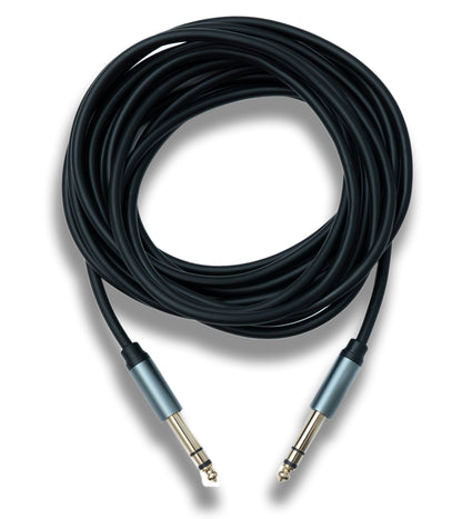 SYSTEM-S Audio Klinke Kabel 5 m AUX 6,35 mm 3 polig TRS Stecker zu Stecker Adapter