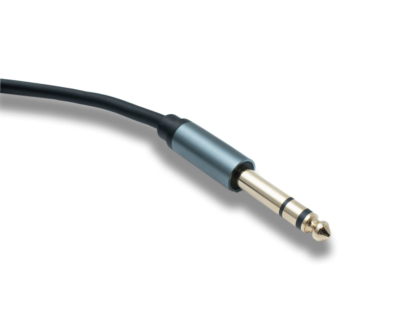 SYSTEM-S Audio Klinke Kabel 5 m AUX 6,35 mm 3 polig TRS Stecker zu Stecker Adapter