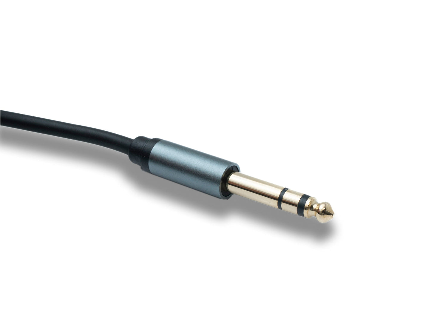 SYSTEM-S Audio Klinke Kabel 5 m AUX 6,35 mm 3 polig TRS Stecker zu Stecker Adapter