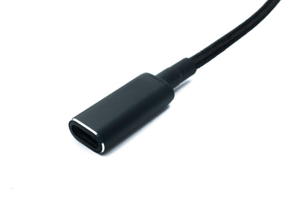 SYSTEM-S DC 20V Kabel 15 cm 7,4 x 0,6 Stecker zu USB 3.1 Typ C Buchse geflochten für Dell